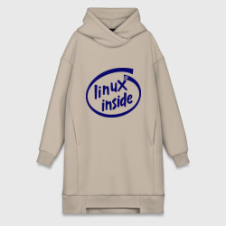 Платье-худи хлопок Linux inside