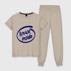 Женская пижама хлопок Linux inside
