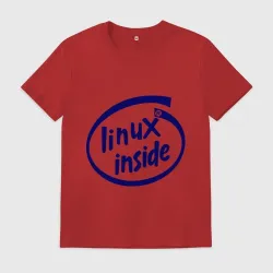 Мужская футболка хлопок Linux inside