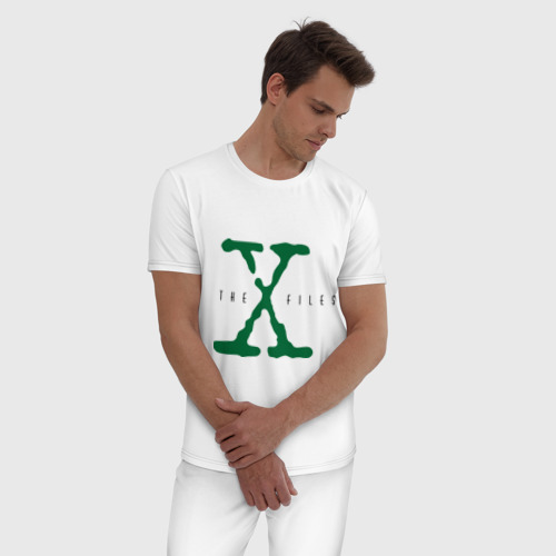 Мужская пижама хлопок X files, цвет белый - фото 3