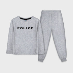 Детская пижама с лонгсливом хлопок Police