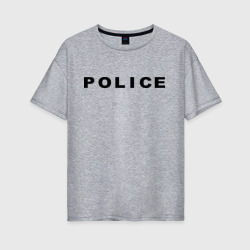 Police – Женская футболка хлопок Oversize с принтом купить со скидкой в -16%