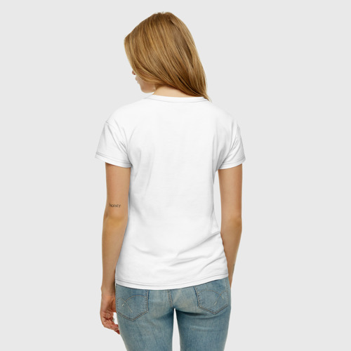 Женская футболка хлопок ФСБ, цвет белый - фото 4