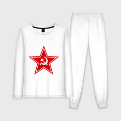Женская пижама с лонгсливом хлопок Звезда СССР