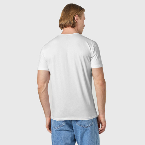 Мужская футболка хлопок Шварцнеггер, цвет белый - фото 4
