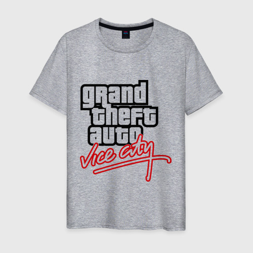 Мужская футболка хлопок GTA Vice City, цвет меланж