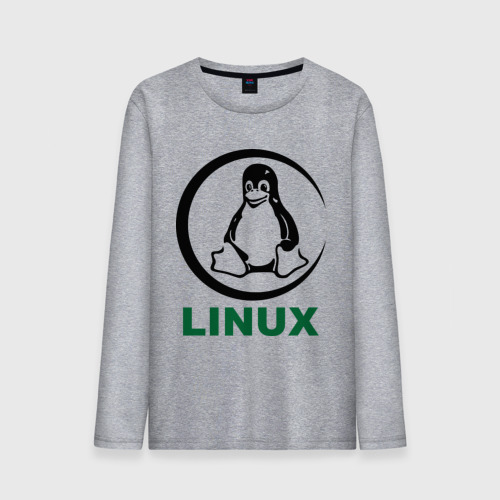 Мужской лонгслив хлопок Linux, цвет меланж