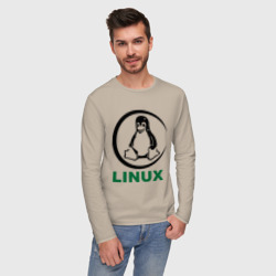 Мужской лонгслив хлопок Linux - фото 2
