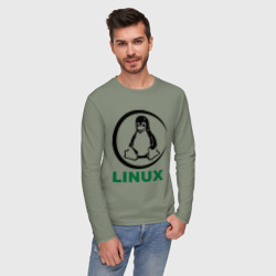 Мужской лонгслив хлопок Linux - фото 2