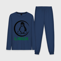 Мужская пижама с лонгсливом хлопок Linux