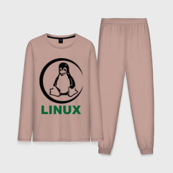 Мужская пижама с лонгсливом хлопок Linux