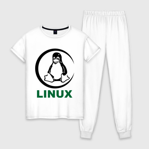 Женская пижама хлопок Linux, цвет белый