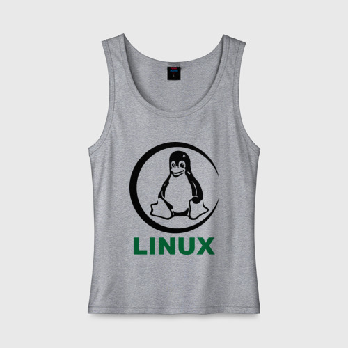 Женская майка хлопок Linux, цвет меланж