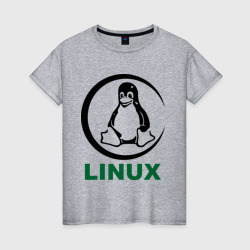 Женская футболка хлопок Linux