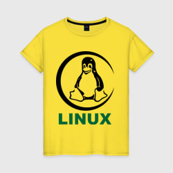 Женская футболка хлопок Linux