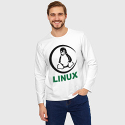 Мужской лонгслив oversize хлопок Linux - фото 2