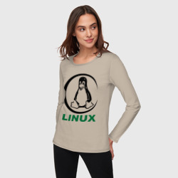 Женский лонгслив хлопок Linux - фото 2