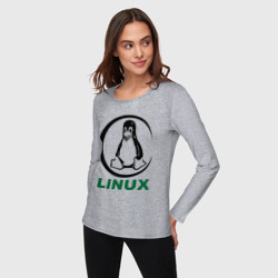 Женский лонгслив хлопок Linux - фото 2