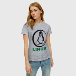 Женская футболка хлопок Linux - фото 2