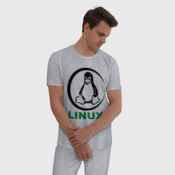 Мужская пижама хлопок Linux - фото 2