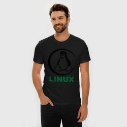 Мужская футболка хлопок Slim Linux - фото 2