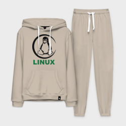 Мужской костюм хлопок с толстовкой Linux