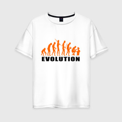 Женская футболка хлопок Oversize Evolution to admin