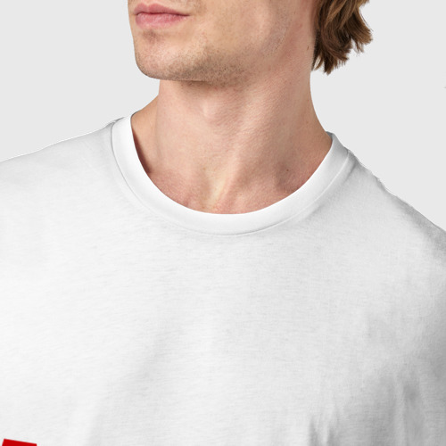 Мужская футболка хлопок Fast food, цвет белый - фото 6