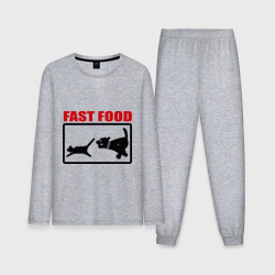 Мужская пижама с лонгсливом хлопок Fast food
