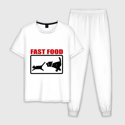 Мужская пижама хлопок Fast food