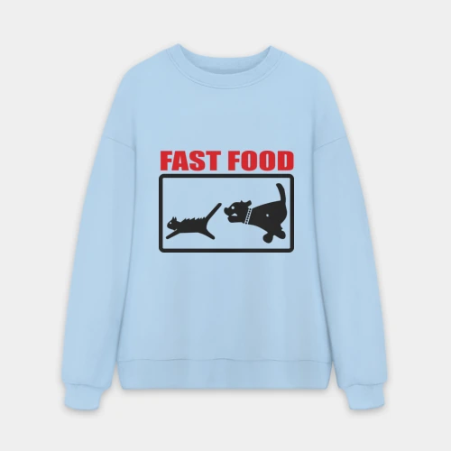 Мужской свитшот oversize без начеса хлопок Fast food