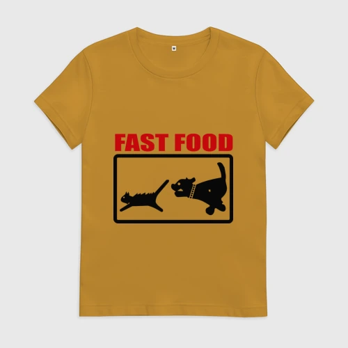 Женская футболка хлопок Fast food