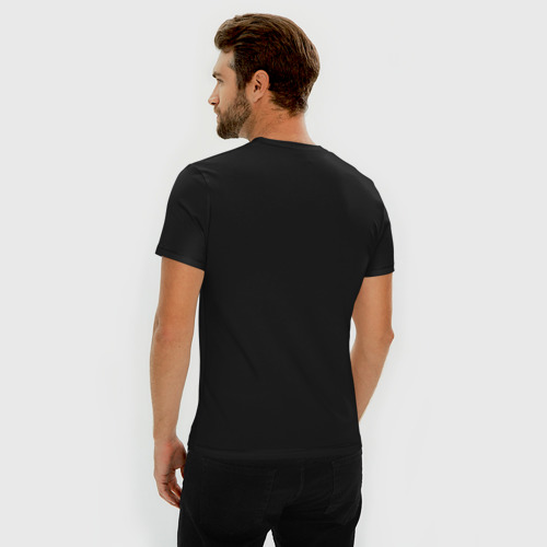 Мужская футболка хлопок Slim Дракон - маска (1), цвет черный - фото 4
