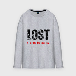 Мужской лонгслив oversize хлопок Lost