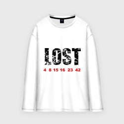 Мужской лонгслив oversize хлопок Lost