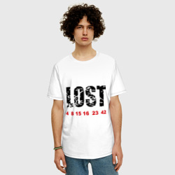 Мужская футболка хлопок Oversize Lost - фото 2