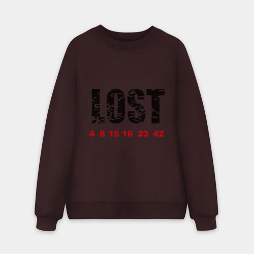 Мужской свитшот oversize без начеса хлопок Lost