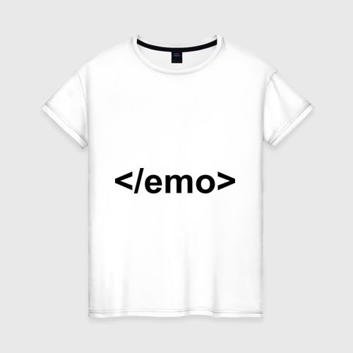 Женская футболка хлопок /emo, цвет белый