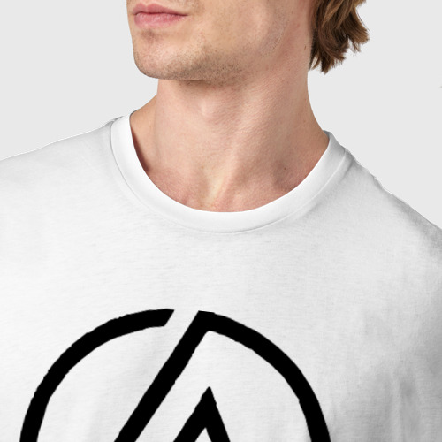 Мужская футболка хлопок Linkin Park, цвет белый - фото 6