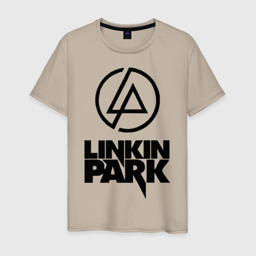 Мужская футболка хлопок Linkin Park, цвет миндальный