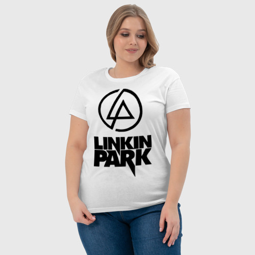 Женская футболка хлопок Linkin Park, цвет белый - фото 6