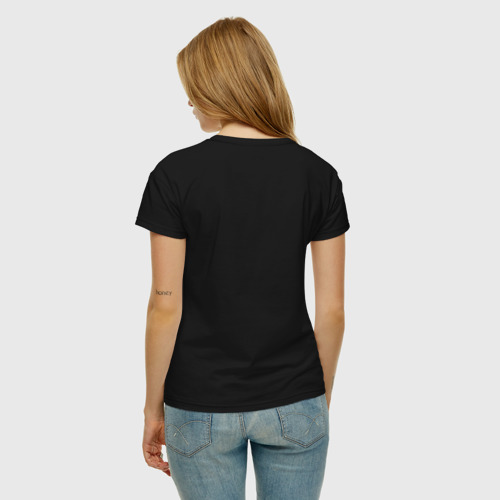 Женская футболка хлопок Кошки love, цвет черный - фото 4