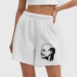 Женские шорты oversize футер хлопок Ленин - фото 2