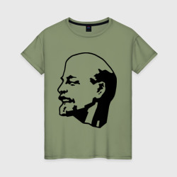 Женская футболка хлопок Ленин