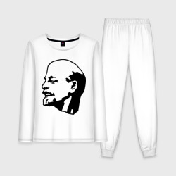 Женская пижама с лонгсливом хлопок Ленин