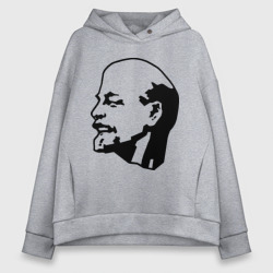 Женское худи Oversize хлопок Ленин
