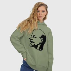 Женское худи Oversize хлопок Ленин - фото 2