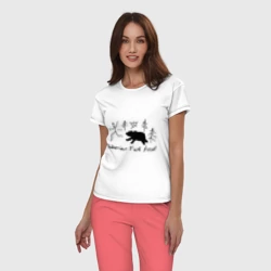 Женская пижама с белой футболкой хлопок Siberian Fast Food - фото 2