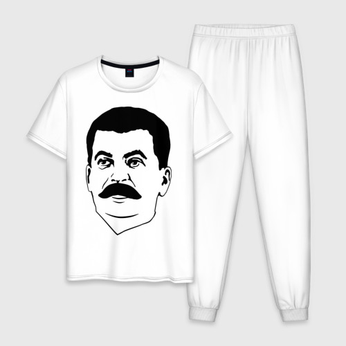 Мужская пижама хлопок Сталин, цвет белый