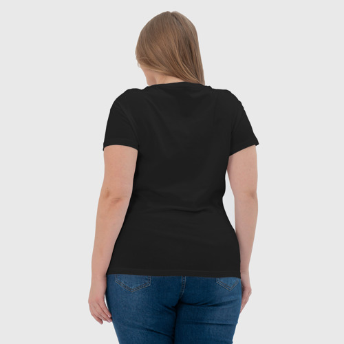 Женская футболка хлопок Трайбл Сердце (2), цвет черный - фото 7
